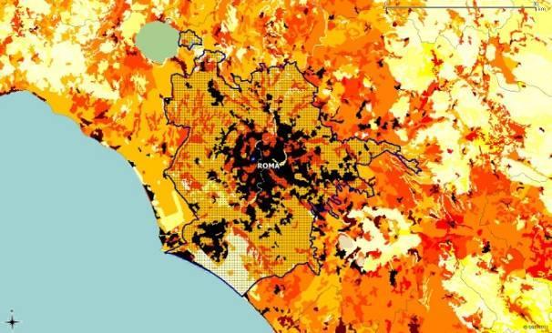 Figura 3 Mappa densità di popolazione per