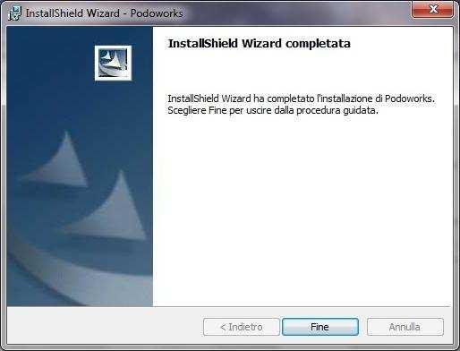 9. Al termine dell installazione una finestra di dialogo avvisa che l