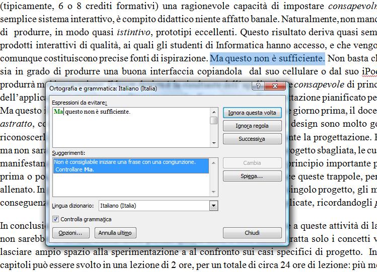 Input in posizione attesa: