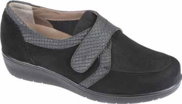 Scarpe Brasile Yolanda imbottito Camoscio acqua nero, carson elasticizzato nero, satin