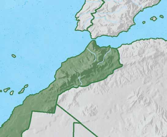 A sud dell Atlante domina il clima continentale sahariano con escursioni termiche tra giorno e notte.