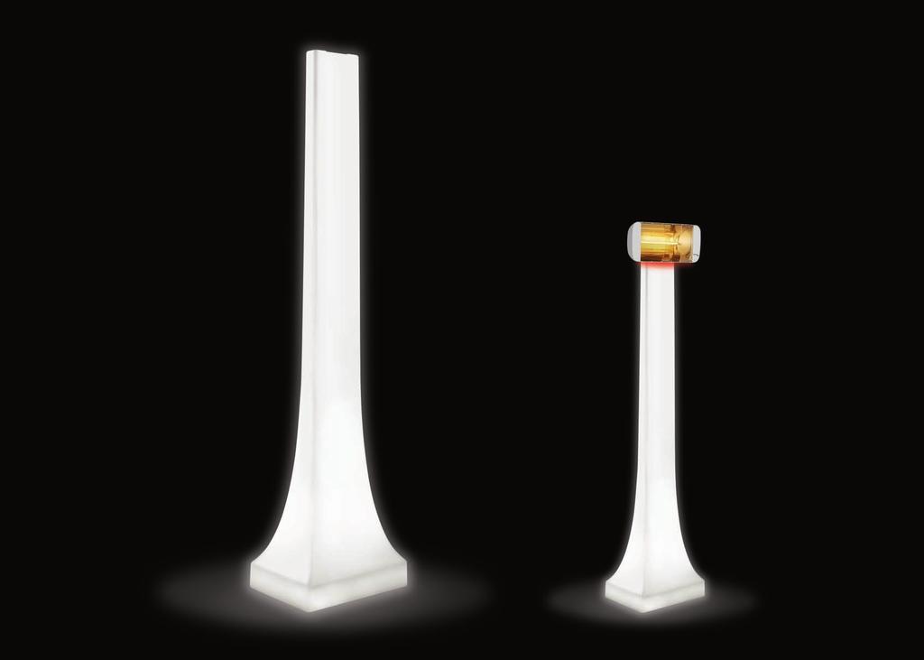 KIT OBELISK (accessorio optional) è possibile applicare sulla parte superiore di OBELISK Lighting un riscaldatore a raggi infrarossi della Linea Heliosa Hi-Design per una