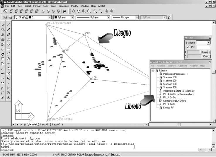 10 Il libretto inserito comparirà nella finestra di Analist for AutoCAD e il disegno verrà