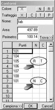 16 Inserire un Contorno Per inserire un contorno, selezionare la voce Contorno dal menu Inserisci della finestra Analist