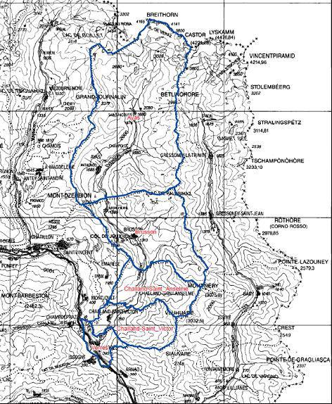 Il territorio pilota Comuni di: di: Ayas Brusson CllandSaintAnselme CllandSaintVictor Verrès Superficie territoriale: 24.