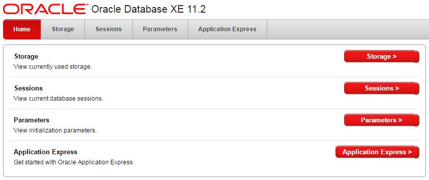 Application Express per creare un nuovo Database User configurando