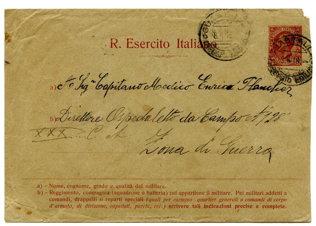 Busta postale indirizzata a militari: ultime date d uso 8.4.