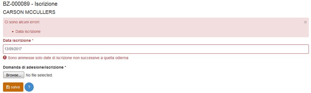 Contestualmente all iscrizione è necessario effettuare l upload di: - Domanda d iscrizione (per gli interventi senza selezione obbligatoria) - Domanda di adesione e conferma d iscrizione in un unico