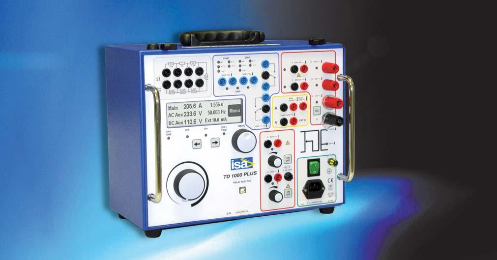 Sistema prova relè ad iniezione secondaria Uscita di corrente e tensione con sfasatore e generatore di frequenza variabile (15-550 Hz) Uscite di alta potenza Due uscite di corrente per la prova dei