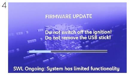 Estrarre la chiave USB. Schermata di reboot con logo Marca 6 Riavvio del prodotto L aggiornamento è terminato.