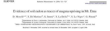 Settembre Dicembre 3 settembre Incremento di radon 13.9.3 aumento strain release strain release costante e conc.