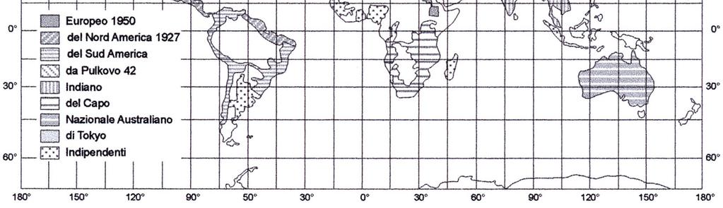 un ellissoide e un datum diversi affinché geoide ed ellissoide coincidano il