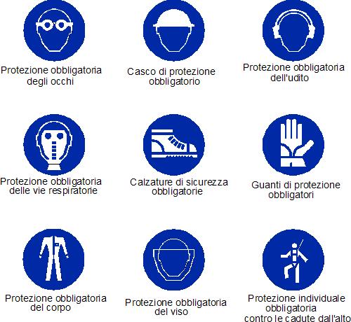 CARTELLI DI PRESCRIZIONE - Forma rotonda - Pittogramma bianco su fondo azzurro (azzurro almeno il 50% della superficie). Prescrive un comportamento Ing.