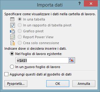 importati (A) e terminiamo cliccando sul bottone "OK" (B).