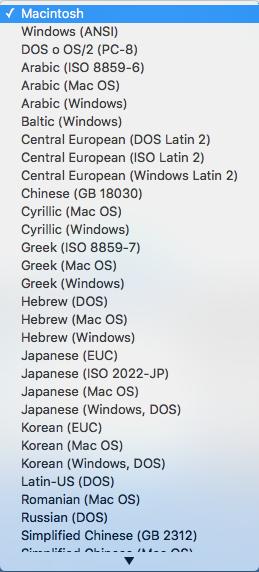 Macintosh durante le importazioni (vedi esercitazione sulle importazioni) è