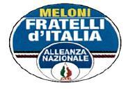 LISTA FRATELLI d'italia-alleanza NAZIONALE MELONI Giorgia SCURRIA Marco MAIETTA Pasquale TOTARO Achille BIAVA Francesco BRACCONERI Fabrizio CASCIOLI Sonia CORSI Maurizio GIAMPIERI Massimo GUARDABASSI