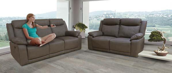 div521 Divano 3 posti con 2 relax elettrici dim:209x99 H104cm 799 cod.