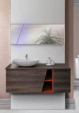 lavabo e specchiera dim130x51 H50cm - Specchio 120 H50cm