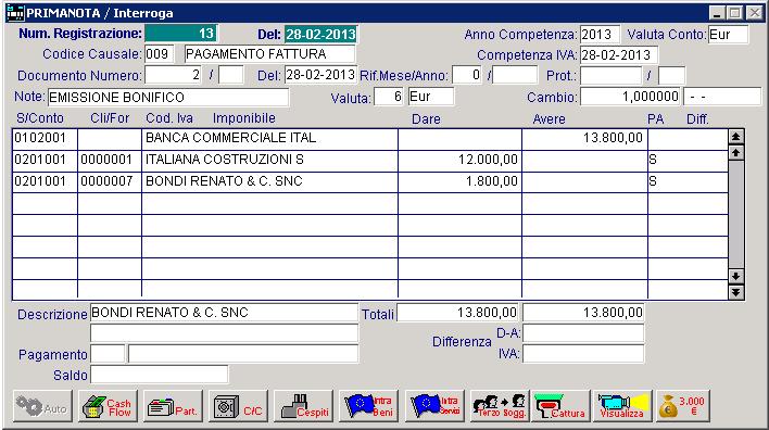 INCASSI E PAGAMENTI - AD HOC WINDOWS Fig. 2.