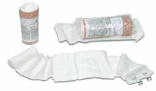 BENDA EMOCONTROL EMOCONTROL BANDAGE 400082 cm 10x4,5 m Benda elastica con tampone per ferite e piccole emorragie. Elastic bandage for injuries and small haemorrhages.