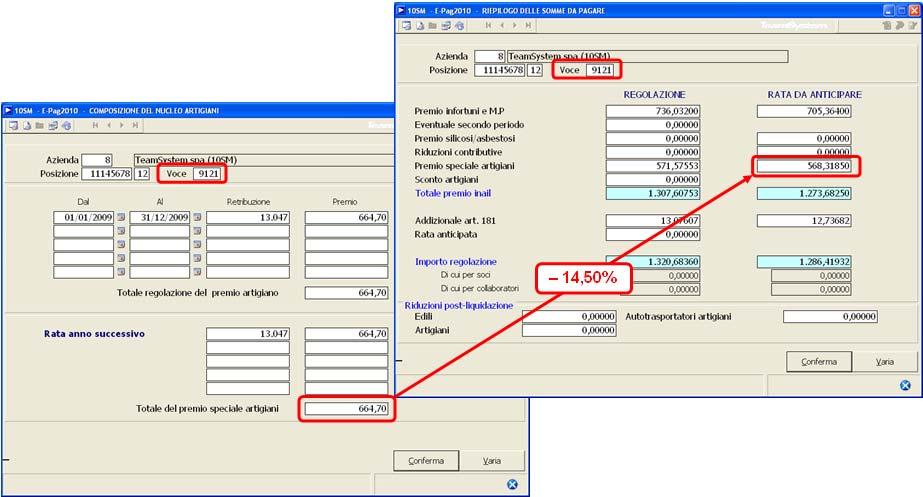 IMPLEMENTAZIONI Gestione PAT > Totali Gestione PAT > Composizione nucleo artigiani 3.