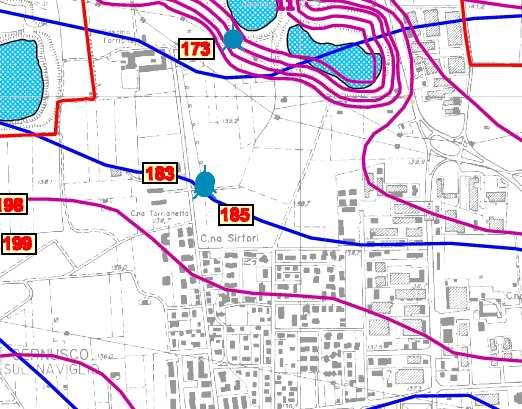 In tale figura si nota che l area non risulta interessata né dal reticolo idrico principale né dal reticolo idrico minore o consortile.