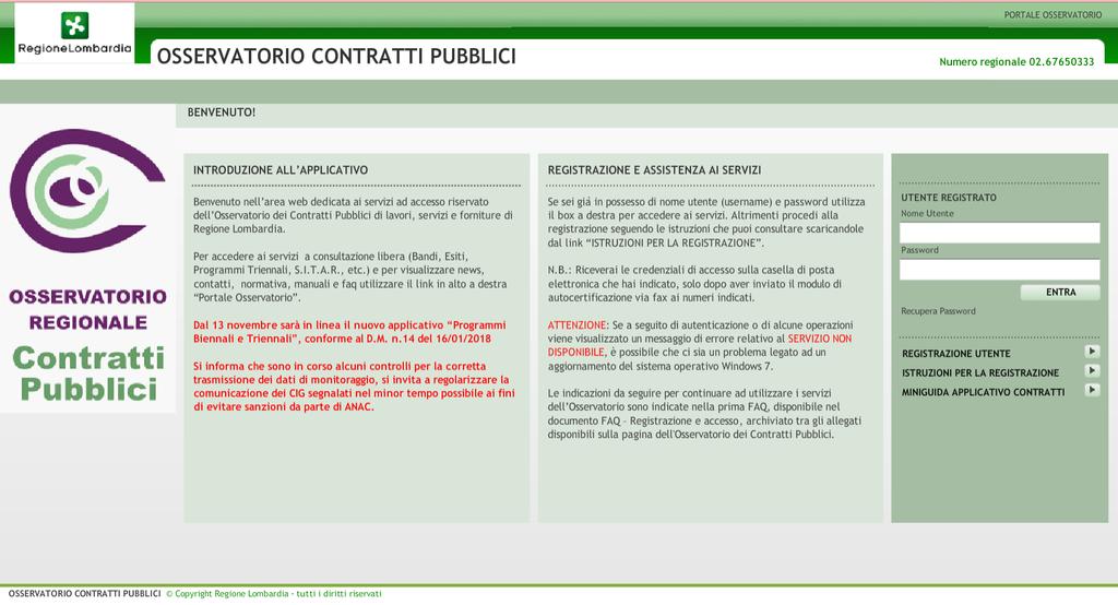 2. ACCESSO AL SERVIZIO Per accedere al servizio occorre digitare il seguente indirizzo: https://osservatorio.oopp.regione.lombardia.