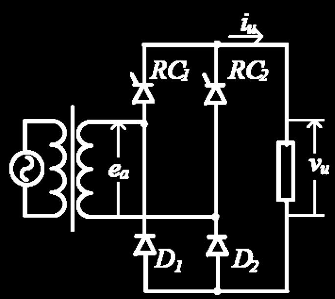 Con entrambi i circuiti a ponte semicontrollato esaminati, qualsiasi sia il tipo di carico, in ogni semiperiodo la corrente fornita dal convertitore interessa il