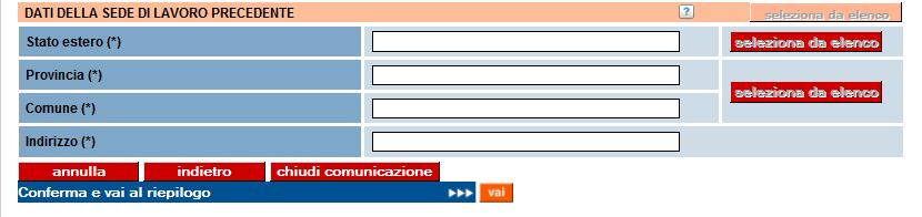 Data fine distacco in caso di distacco: inserire la data richiesta Distacco parziale: si flegga se si tratta di un