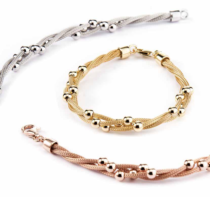 23 SOVRANI - ARGENTO 925 - SOFT LINE COD. J3511 (19 cm) Bracciale in argento 925 con finitura rodio. COD. J3510 (19 cm) Bracciale in argento 925 con finitura dorata.