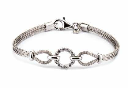 25 SOVRANI - ARGENTO 925 - SOFT LINE COD. J3515 (19 cm) Bracciale in argento 925 con finitura oro rosé e zirconi. COD. J3516 (19 cm) Bracciale in argento 925 con finitura dorata e zirconi.