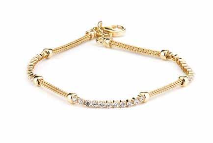 29 SOVRANI - ARGENTO 925 - SOFT LINE COD. J3527 (19 cm) Bracciale in argento 925 con finitura oro rosé e 3 fasce zirconi. COD. J3528 (19 cm) Bracciale in argento 925 con finitura dorata e 3 fasce zirconi.