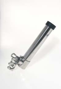 Portacanna in acciaio inox AISI 316 orientabile per battagliole e pulpiti. Portacanna in acciaio inox orientabile fissaggio su tubo.