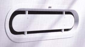 505 x 53 Presa aria in lega leggera verniciata bianca (RAL9010) ad incasso completa di