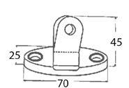 50x23 Supporto a forcella snodato a 180