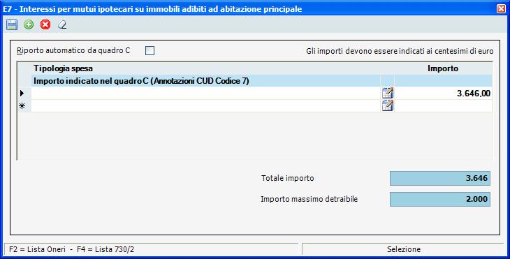 analitico di determinazione degli interessi e salvare.