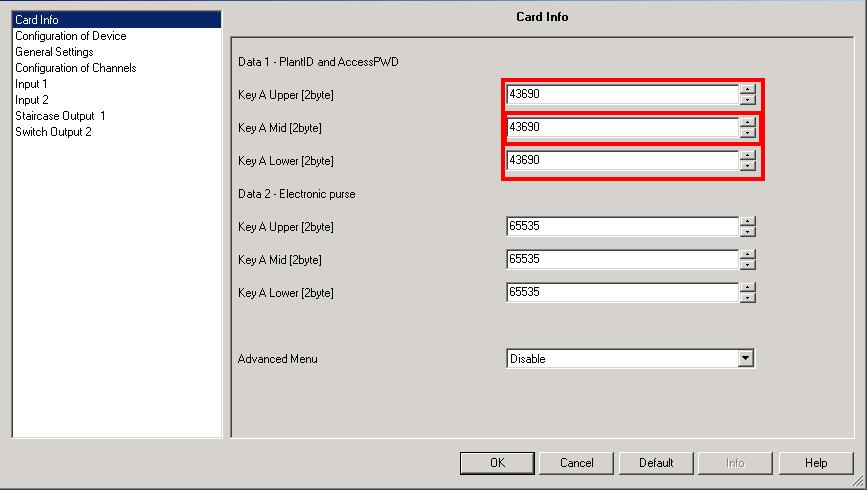 Parametri da impostare sui lettori a transponder La key A Su entrambi i tipi di lettori a transponder (lettore a