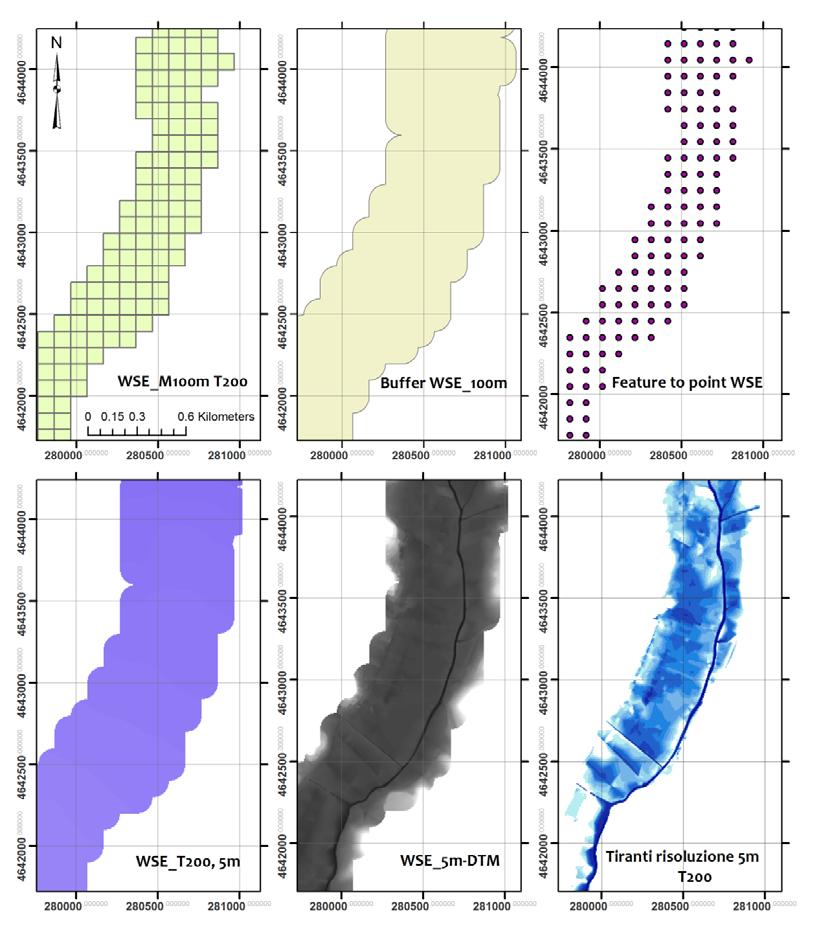 Post Processing Gli shapefile generati sono stati sottoposti a post processing per riportare in ambiente GIS i risultati alla stessa risoluzione e renderli così confrontabili 1.