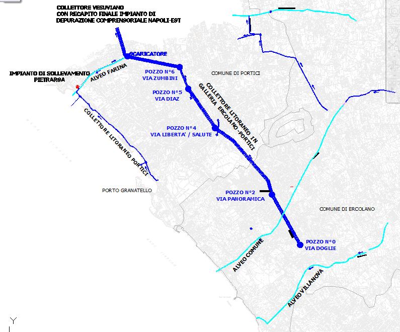 Nel corso del 2014 sono stati inoltre ultimati gli interventi per l attivazione del Collettore in galleria Ercolano-Portici che, coerentemente con gli schemi comprensoriali regionali, ha consentito l