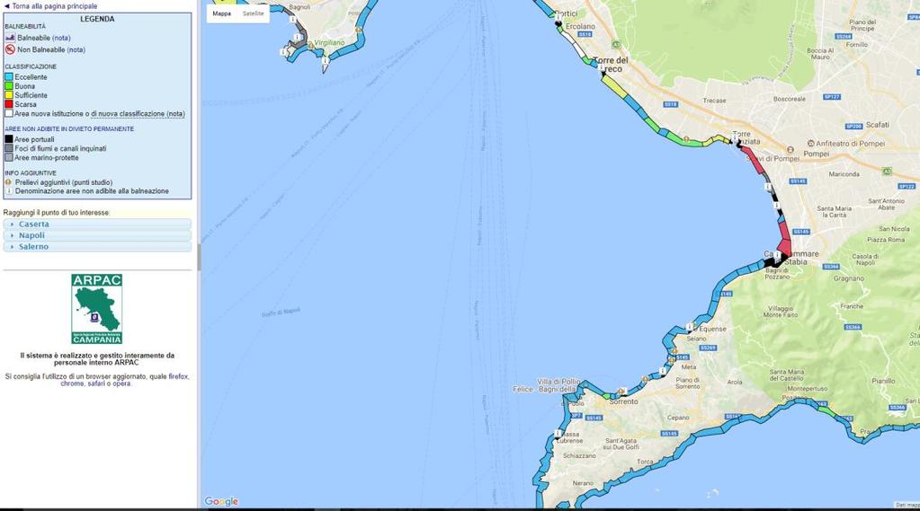 CAPITOLO 3 EFFETTI DEGLI INTERVENTI ESEGUITI SULLA QUALITÀ DELLE ACQUE MARINO COSTIERE. Sulla base della Delibera Regionale n.