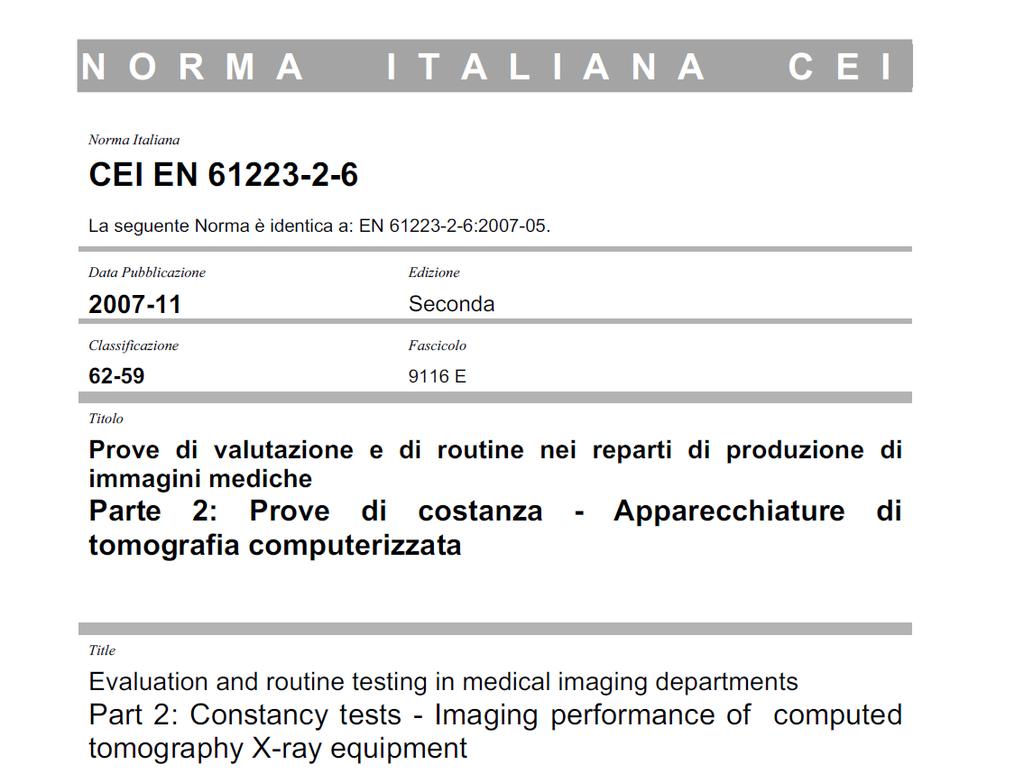 Documenti tecnici per i controlli