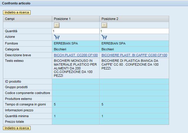 A tal fine, selezionare due o più articoli (come mostrato in figura) e cliccare