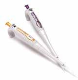 MICROPIPETTE MANUALI Pipette SoftGrip Pipette volume fisso SoftGrip Volume µl Accuratezza Precisione Accuratezza Precisione Colore pulsante 106.1005.