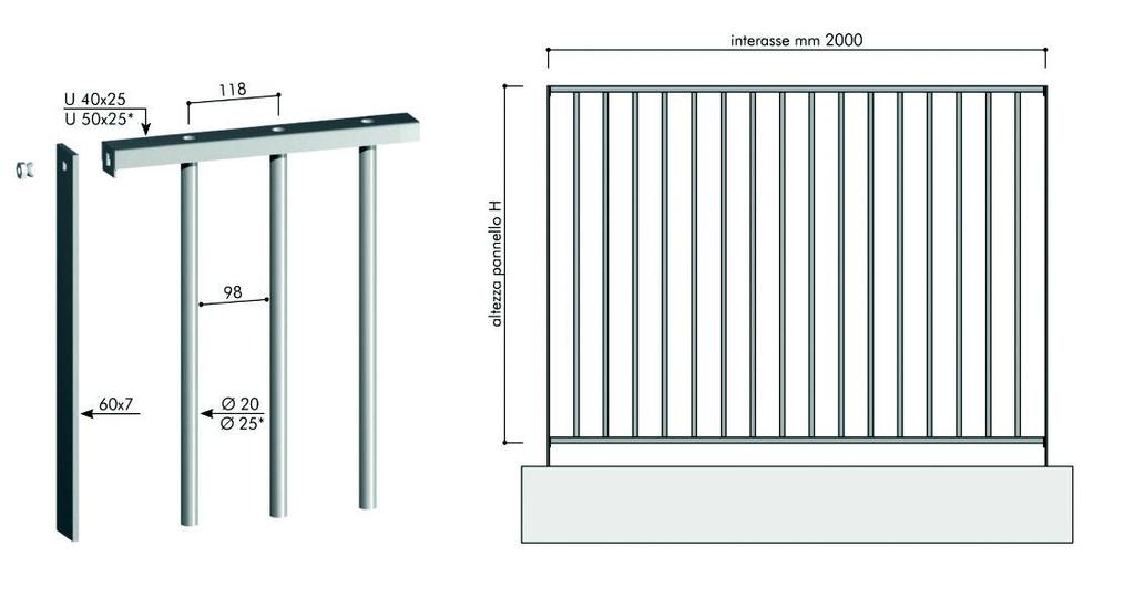 Bulloneria inox: Antifurto TTQST M10 x 0 PANNELLO 199 - INTERASSE 000 Profilo Verticale Profilo Verticale 90 16 17 118" 10,5 10,0 9,7 9,5 1,8 1, 1,9 1,7 80 x 8 110 165 015 470 4,8 6,5