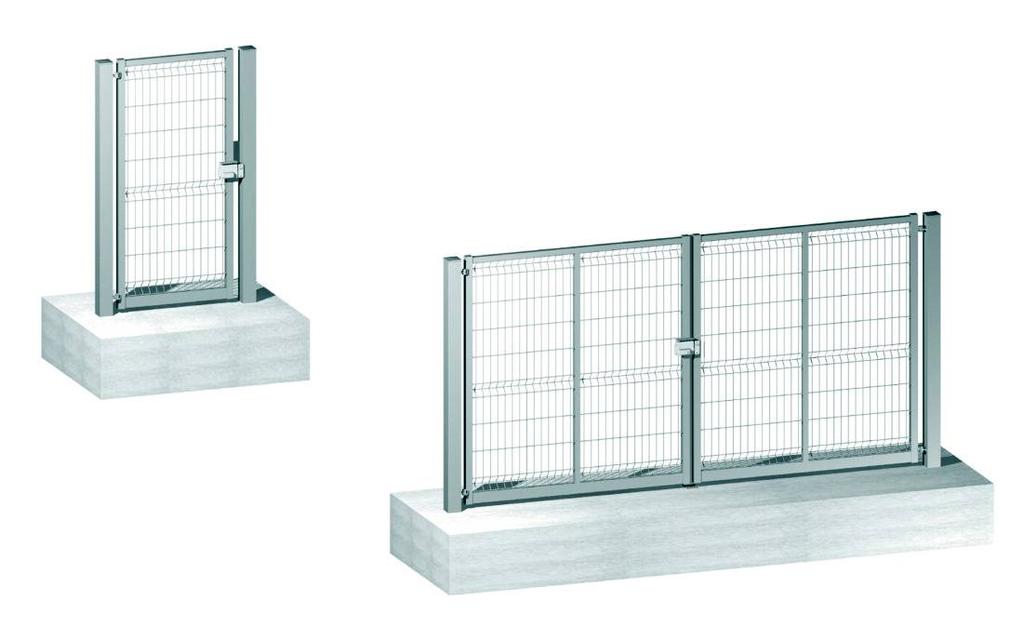 La pannellatura di riquadro (imbullonata alla struttura) si puo realizzare con qualsiasi tipo di recinzione o cancellata. Disponibile in tre modelli: ad un anta, a due ante e scorrevole.
