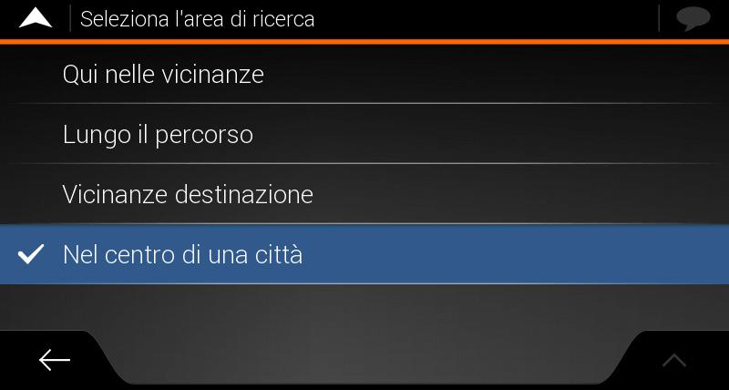 posizione nota. Toccare per ottenere un elenco degli alloggi vicino alla destinazione, vicino alla posizione corrente o all'ultima posizione nota.