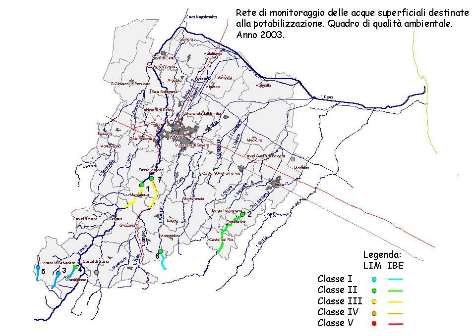 La rete di monitoraggio ambientale è orientata a valutare l impatto del corpo idrico considerato sul recettore, sia esso il mare o un altro corso.