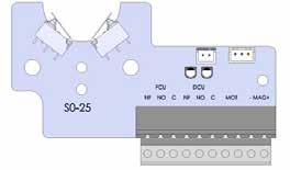 microinterruttori pala aperta-chiusa + 2 viti, serie 25/23 DFCQS125 Kit