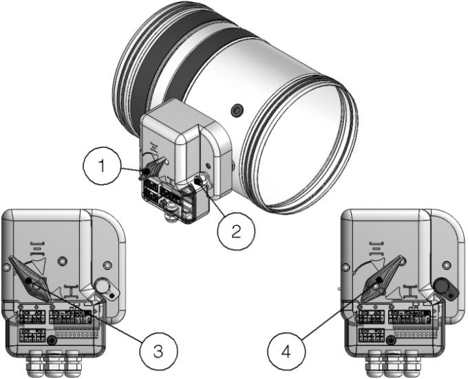 C). È possibile chiudere la serranda manualmente premendo il pulsante indicato. Modalità di apertura pala L apertura della serranda va eseguita con l impianto di ventilazione fermo.