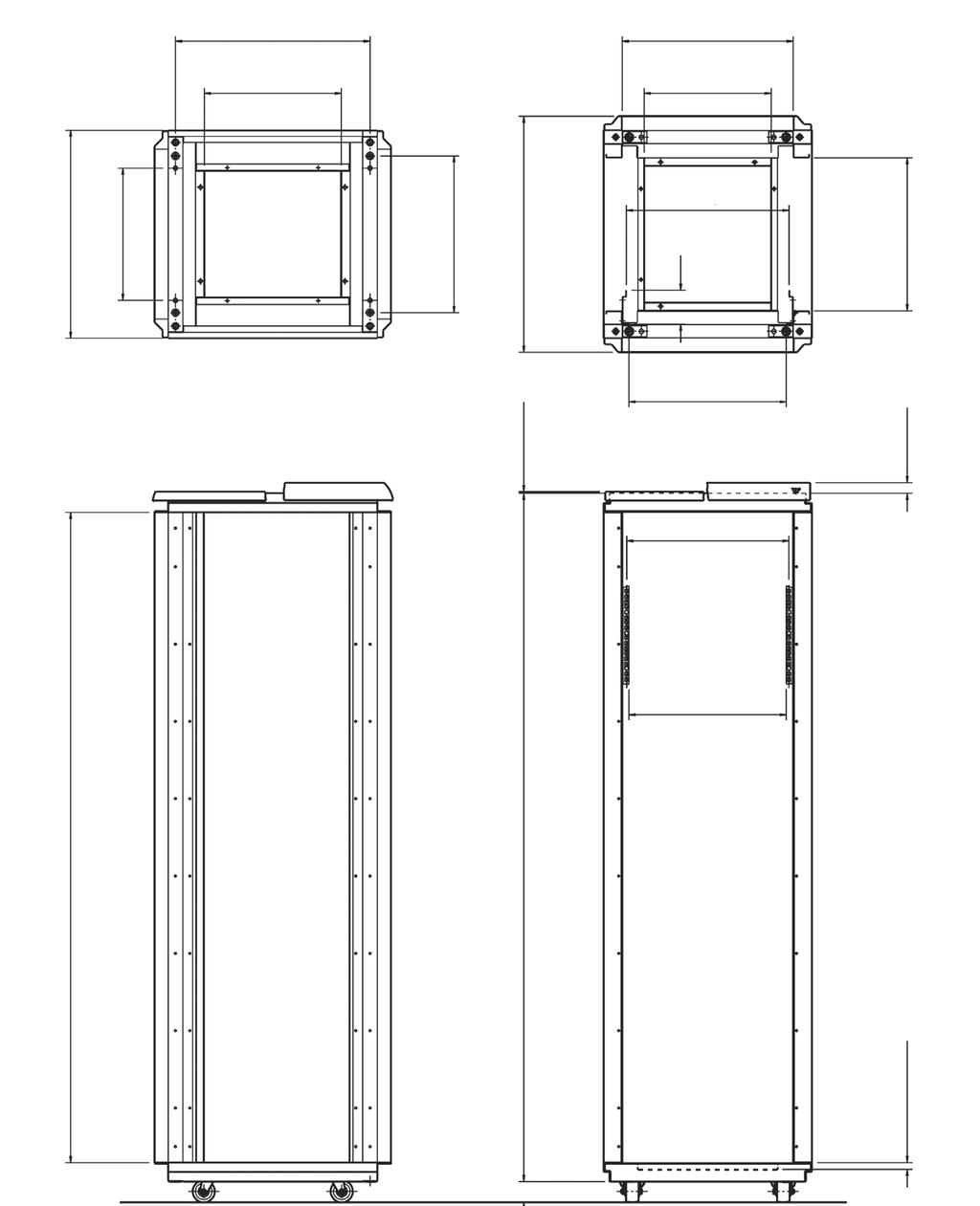 Specifiche tecniche Misure in mm H POSIZIONE PIEDINI E FISSAGGIO AL SUOLO APERTURA L F LARGHEZZA TRA PROFILATI VERTICALI APERTURA M D LARGHEZZA ARMADIO J FORI FISSAGGIO AL SUOLO K FPOSIZIONI PIEDINI